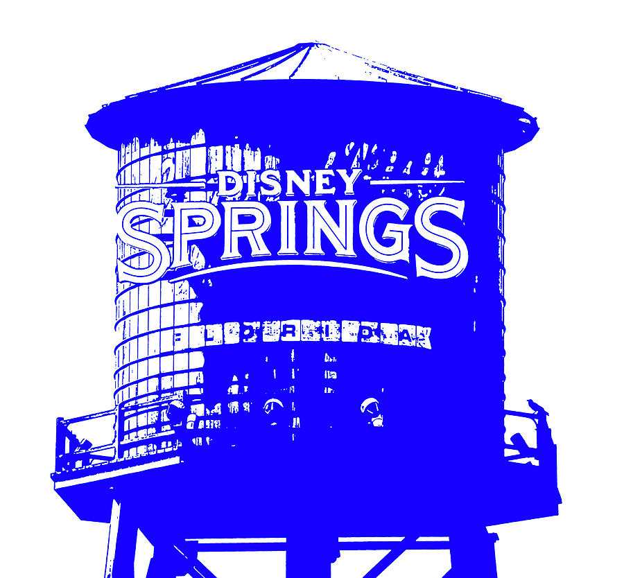 Disney Springs water tower #1 Digital Art by David Lee Thompson