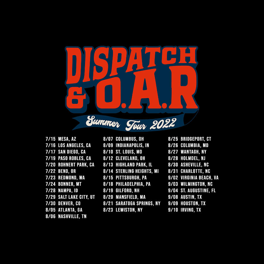 DISPATCH and O.A.R. Summer Tour 2022 1 Digital Art by Ferowa Lado