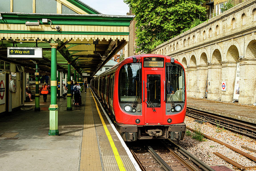District Line Train, South Kensington Tube Station #1 Photograph by Mark Summerfield