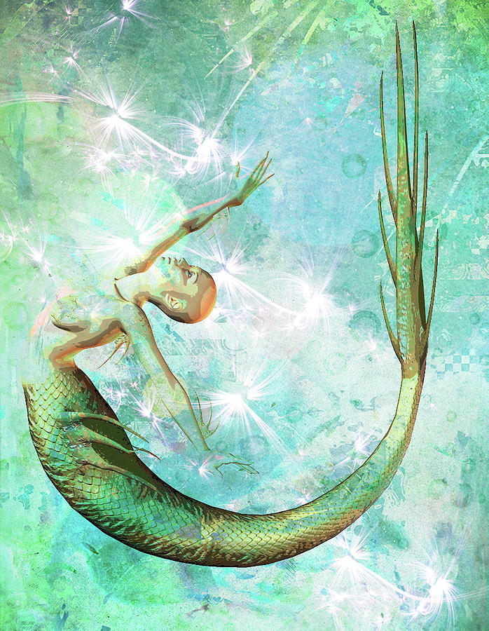 Mermaid Mixed Media - Diva Of The Sea #1 by Tammera Malicki-Wong