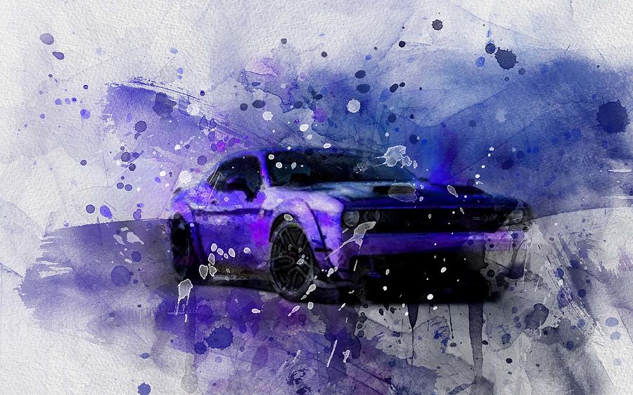 Dodge Challenger 2020 Purple Sports Challenger Srt Hellcat Exterior 