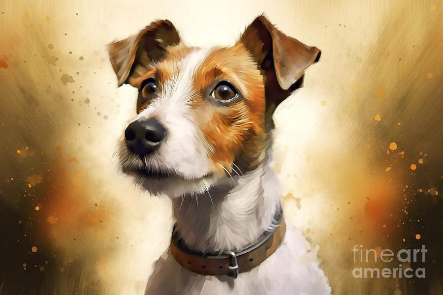 Dog Painting - dog #1 by N Akkash