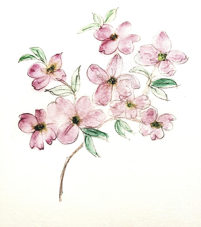 Dogwood  #1 Painting by Margaret Welsh Willowsilk