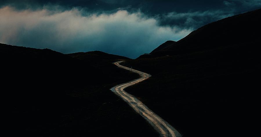 Dolomites fog road #1 Photograph by Songquan Deng