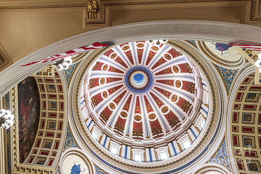 Domed Ceiling, Rotunda of Pnnnsylvania State Capitol ...