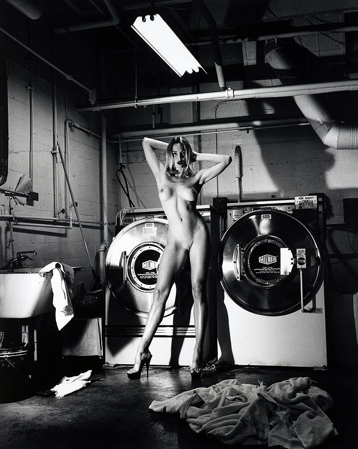 Domestic Nude III, In the Laundry Room of the Chateau Marmont, Hollywood 1992 #1 by Helmut Newton