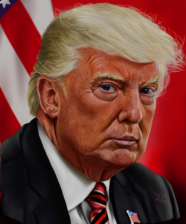 Donald Trump Painting #1 Digital Art by Femchi Art