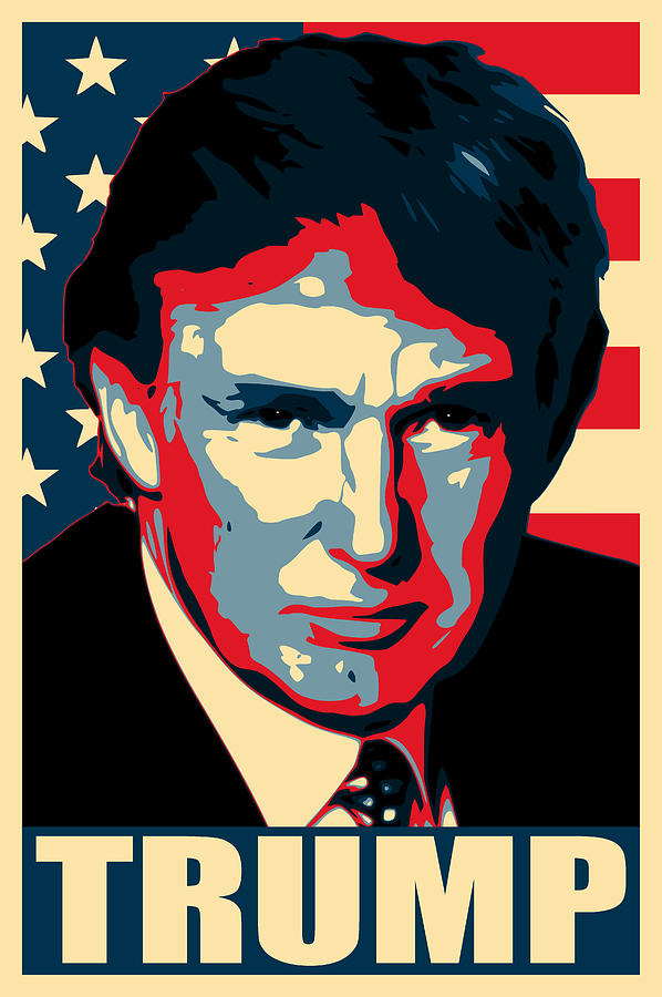 Donald Trump Stars And Stripes Digital Art By Filip Schpindel 