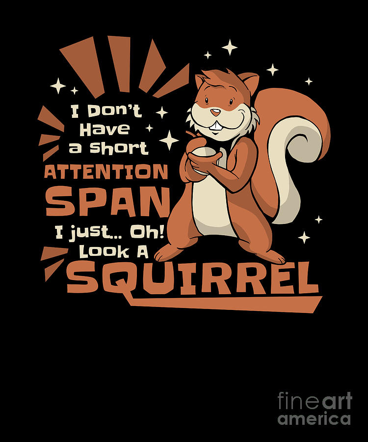 Don't Have A Short Attention Span Japanese Fox Squirrel Digital Art by ...