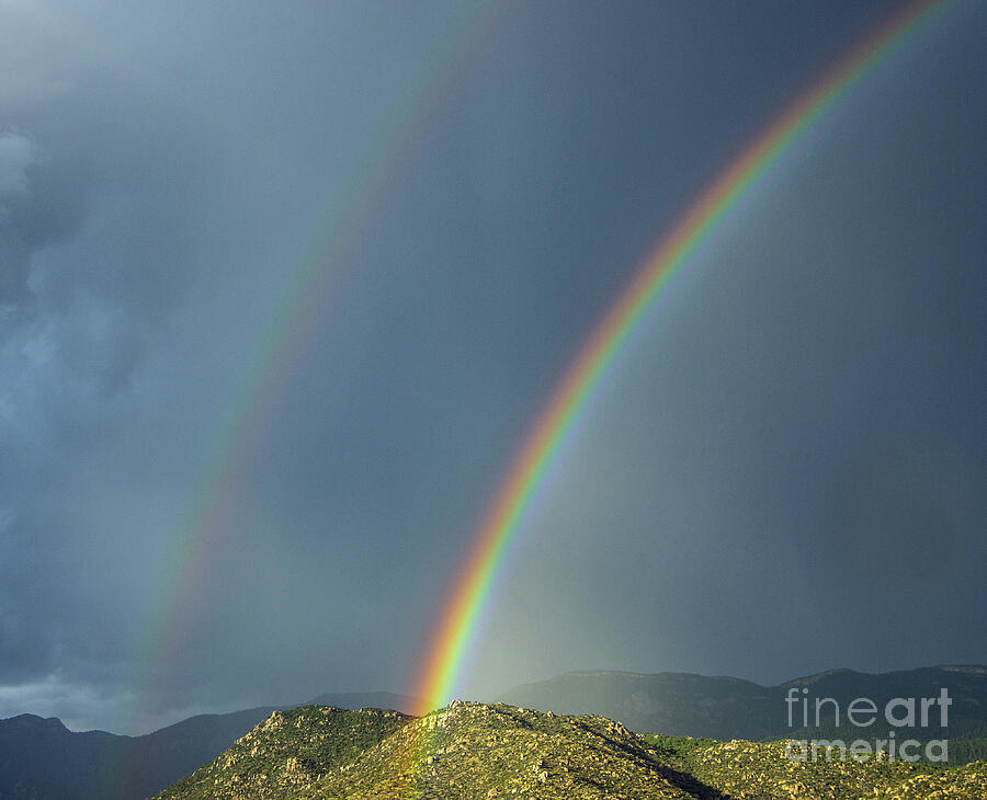 Albuquerque Photograph -  Sandia Double Rainbow by Stephen Whalen