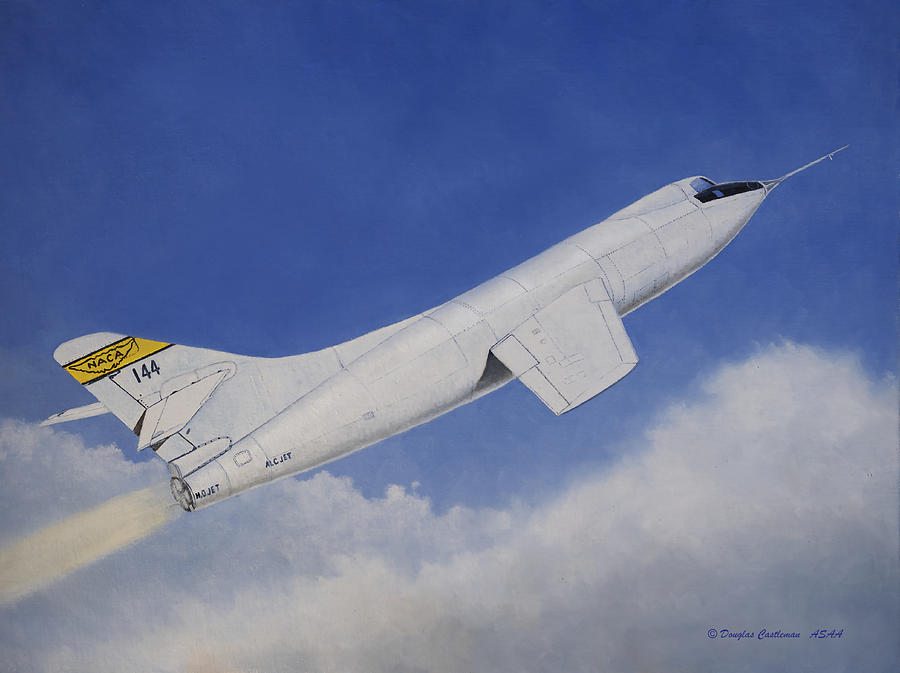Douglas D-558-2 Skyrocket #2 Painting by Douglas Castleman