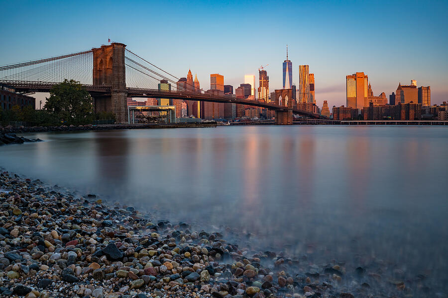 Downtown Manhattan during Sunrise #1 Photograph by Through the Lens