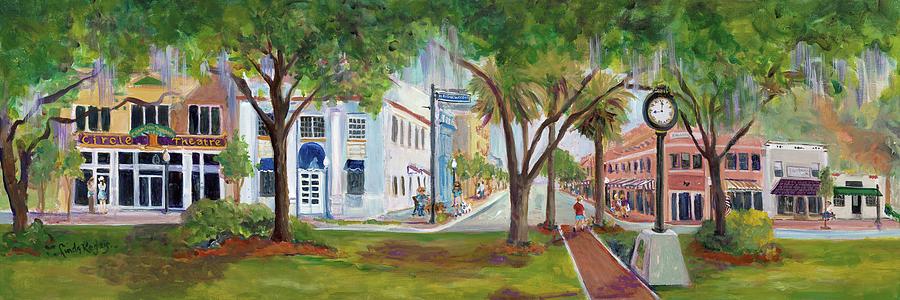 Downtown Sebring Morning #1 Painting by Linda Kegley