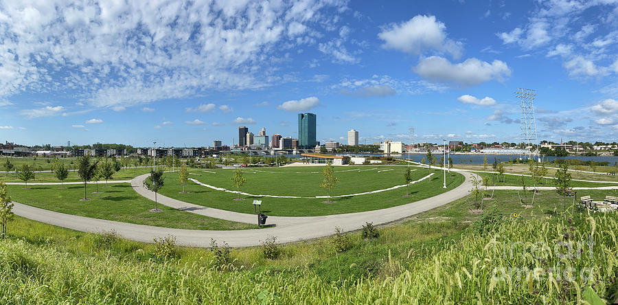 Downtown Toledo Viewed From Glass City Metropark 6580 #1 Photograph by Jack Schultz