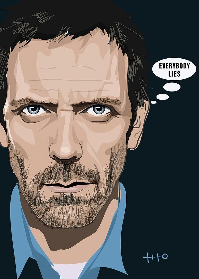 DR HOUSE Poster Painting by Becky Harris - Fine Art America