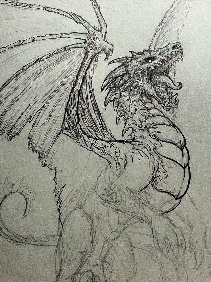Drawing a Dragon in Graphite Pencil - YouTube