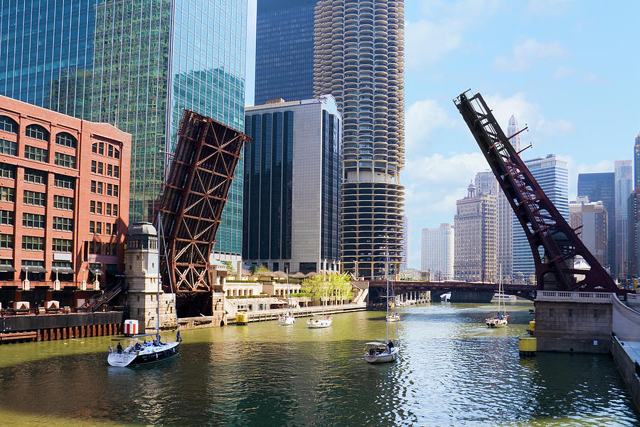 Draw Bridges Of Chicago Photograph