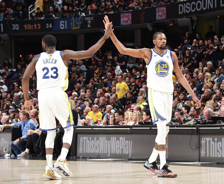 Draymond Green and Kevin Durant Photograph by Andrew D. Bernstein