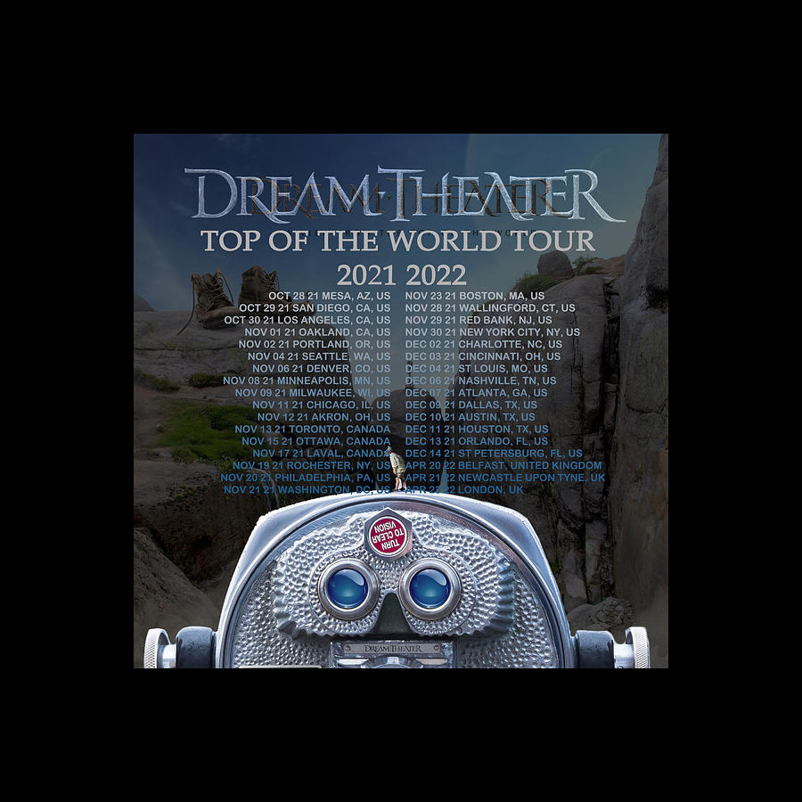 Dream Theater Top Of The World Tour 2021 2022 Digital Art by Knuckle Ford