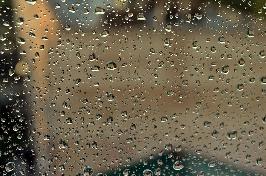 Drops of rain on the window #1 Photograph by Sergpet