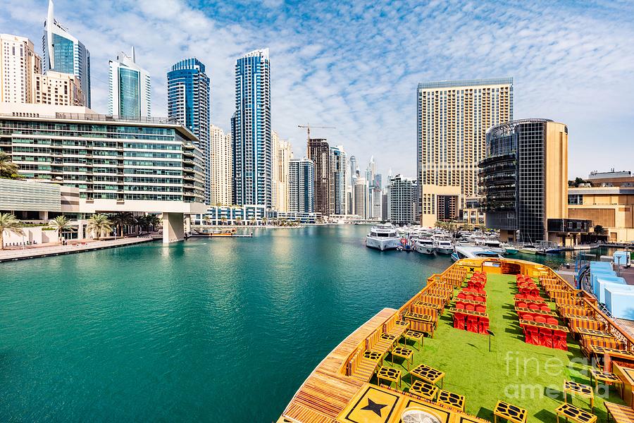 Dubai marina skyline in UAE Photograph by Michal Bednarek - Pixels