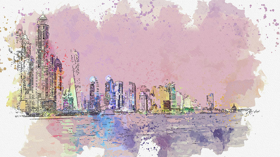 .Dubai, United Arab Emirates, UAE - No 0552 Painting by Celestial ...