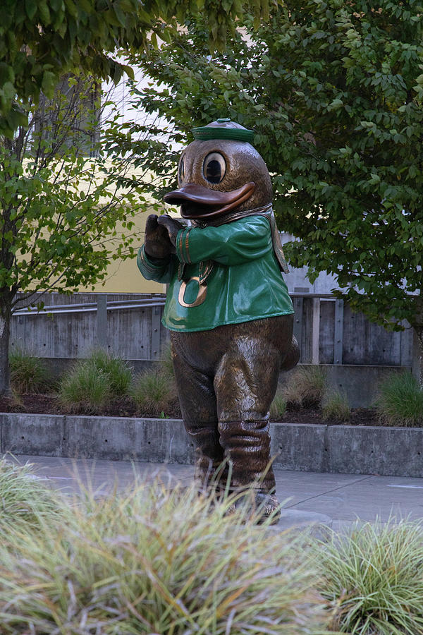 Duck statue at the University of Oregon #1 Photograph by Eldon McGraw