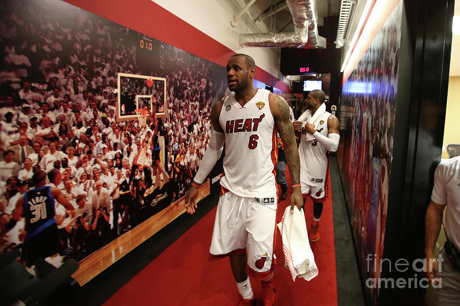 Dwyane Wade and Lebron James #1 Photograph by Nathaniel S. Butler