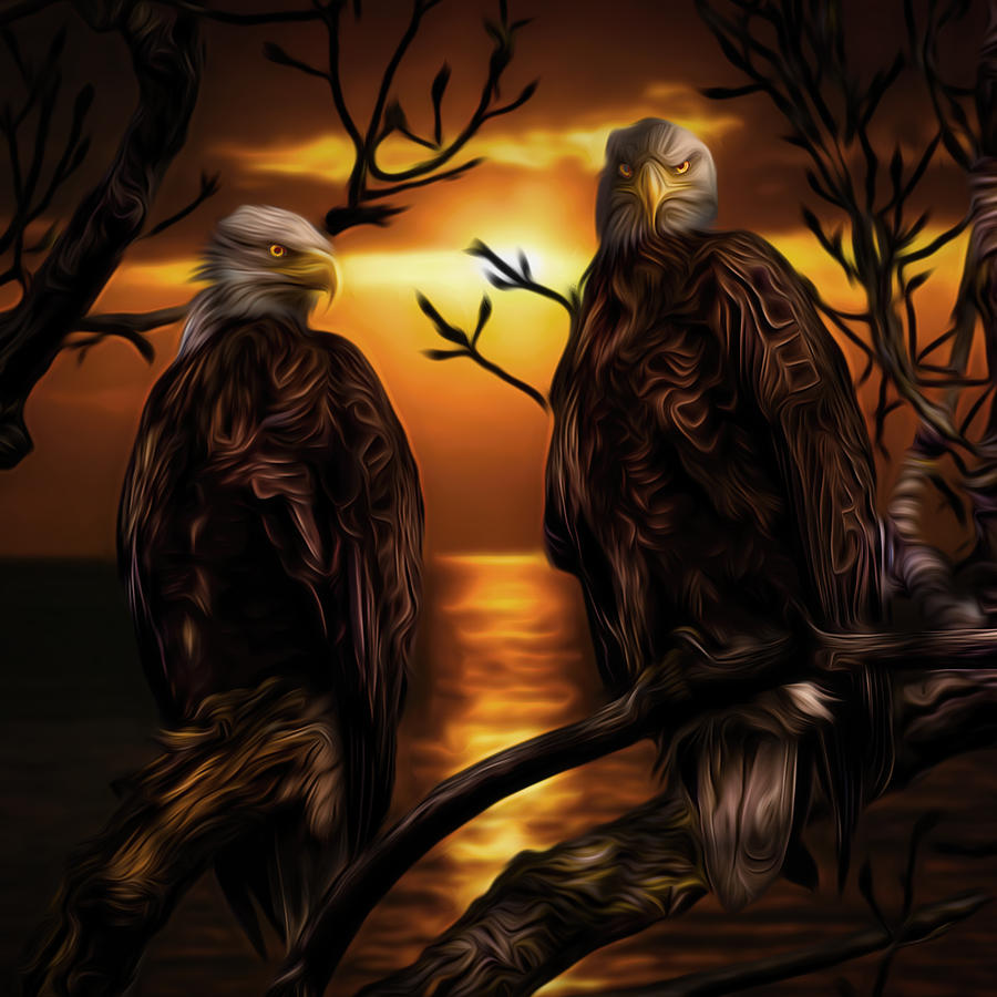 Eagle Art  Digital Art by Rick Fisk