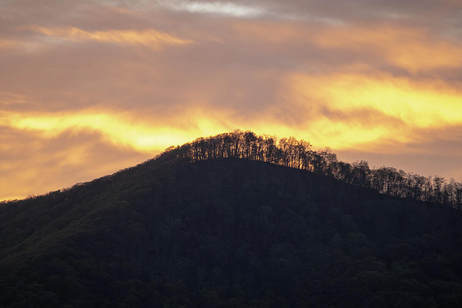 Early morning sunrise over blue ridge mountains #1 Photograph by Alex Grichenko