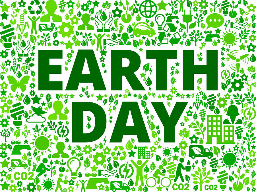 Earth Day Environmental Conservation Vector Icon Pattern #1 Drawing by Bubaone