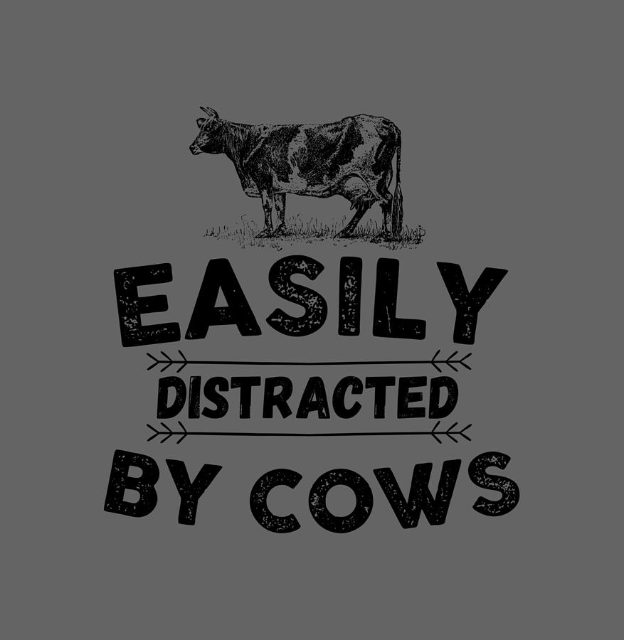 Easily Distracted By Cows Digital Art by Anh Nguyen | Fine Art America