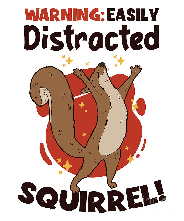 Easily Distracted Squirrel Japanese Fox Squirrel Digital Art by Marco ...