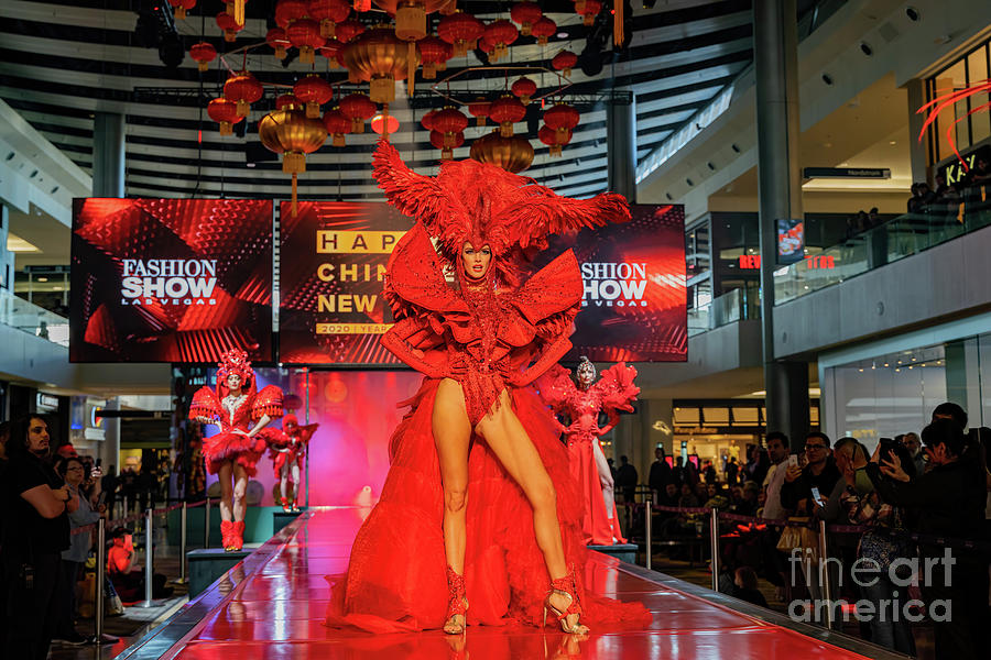 East Meets West Runway Show in the Fashion Show Mall Photograph by