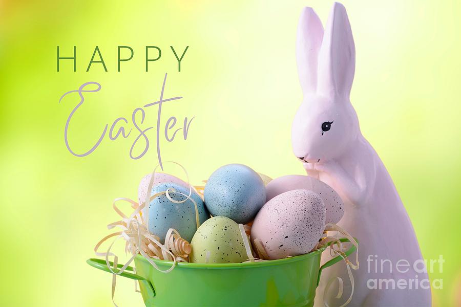 Easter Egg Hunt Party Invitation or Happy Easter Greeting Card #1 Photograph by Milleflore Images