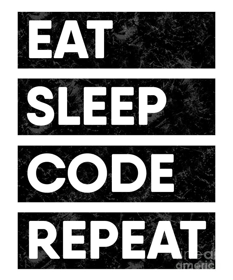 Eat sleep code repeat Tapestry - Textile by EQ Designs - Fine Art America