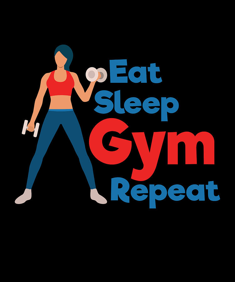 Gym Lover Gift Eat Gym Sleep Repeat Workout Weekender Tote Bag by