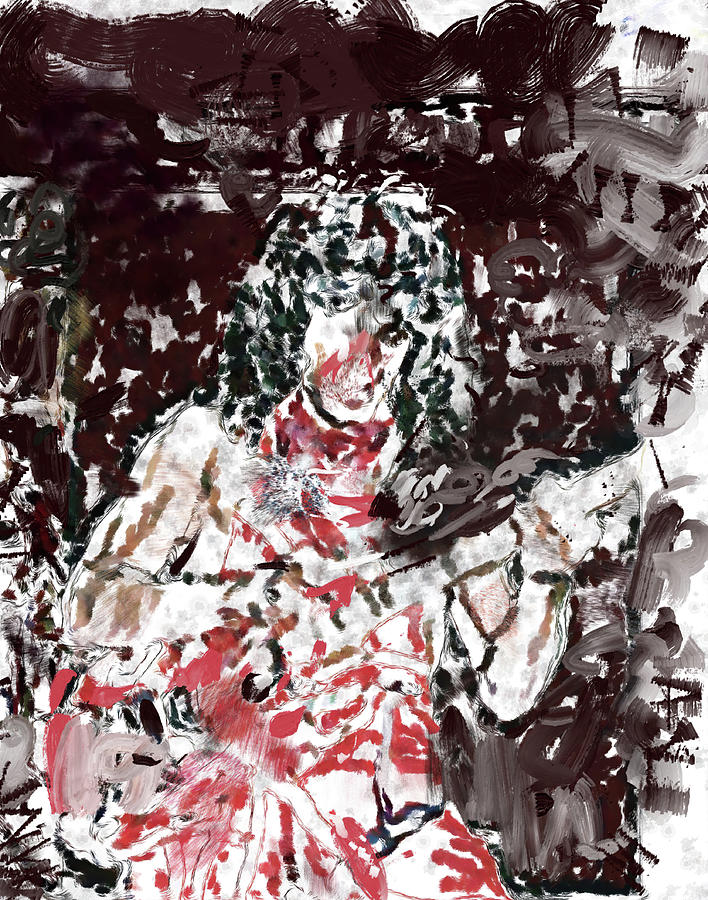Eddie Van Halen #1 Mixed Media by Russell Pierce