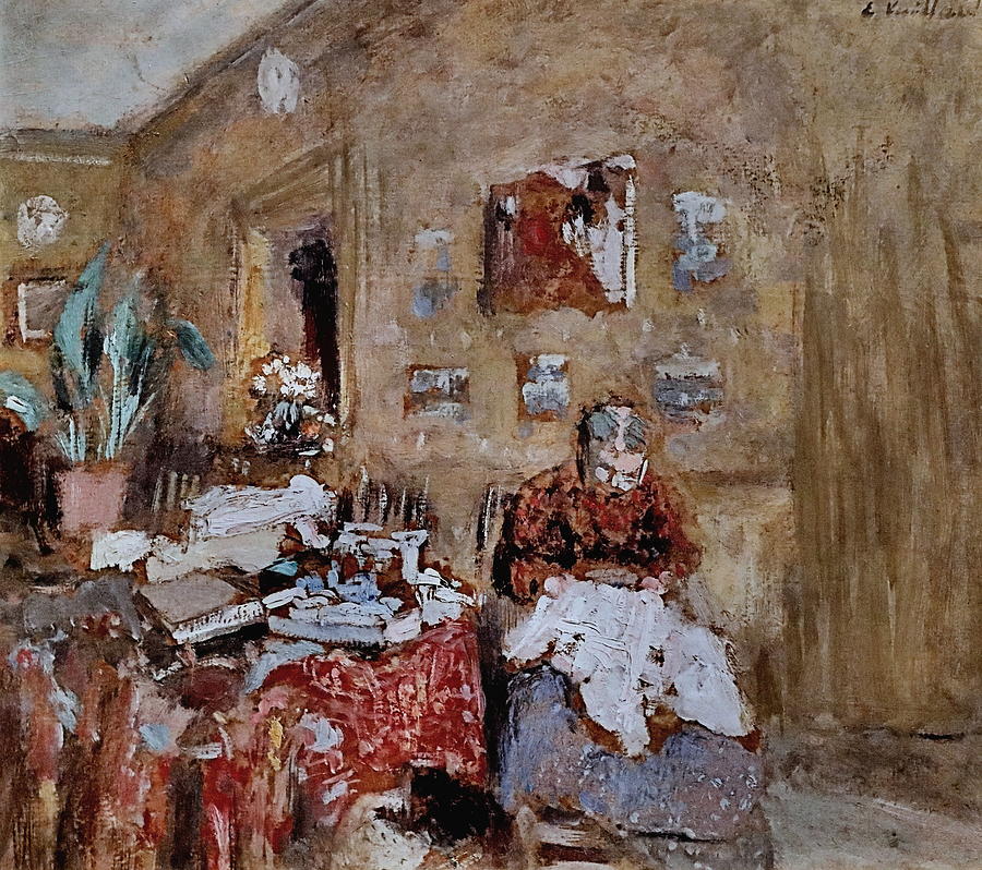 Edouard Vuillard La couture Sewing c Poitiers Painting by Celestial ...