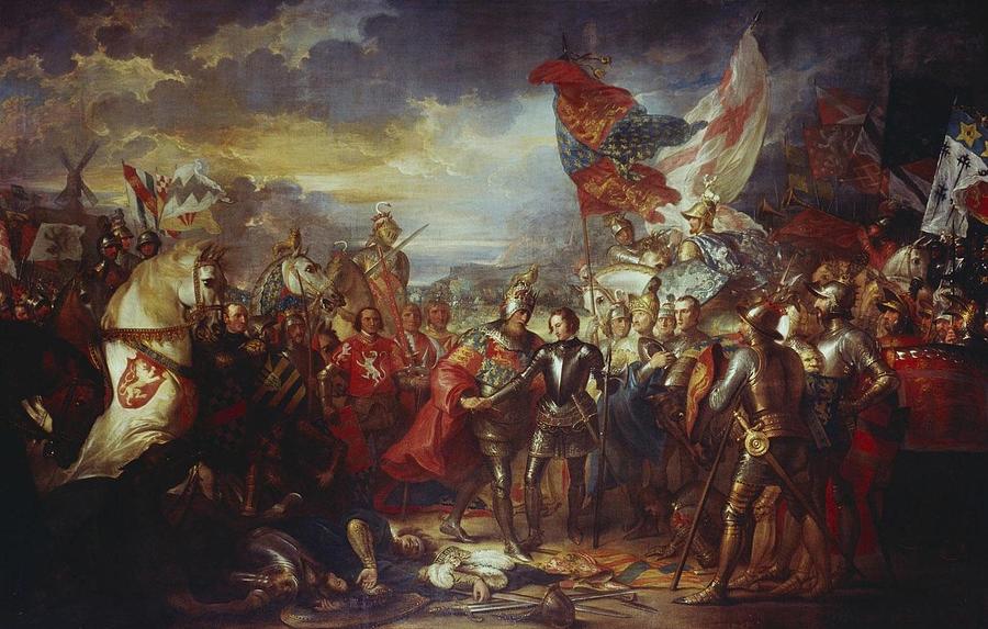 Edward I II with the Black Prince after the Battle of Crecy Painting by ...