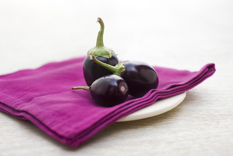 Eggplants #1 Photograph by PhotoAlto/Laurence Mouton