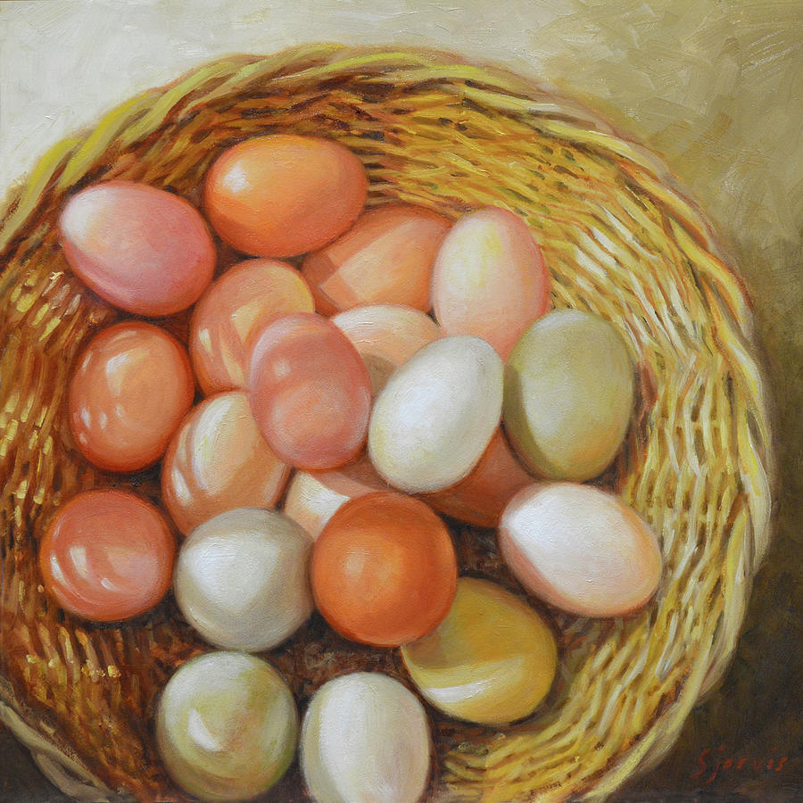 Egg Painting - The Gathering by Susan N Jarvis
