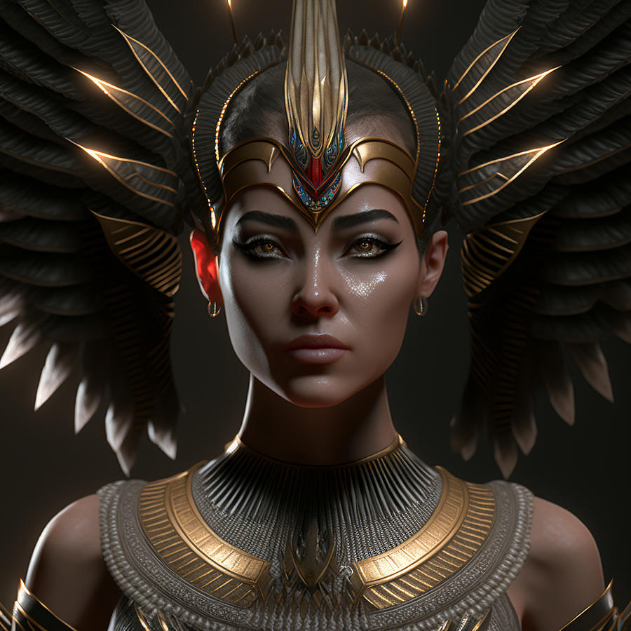 Egyptian Goddess Digital Art By William Ernst Pixels