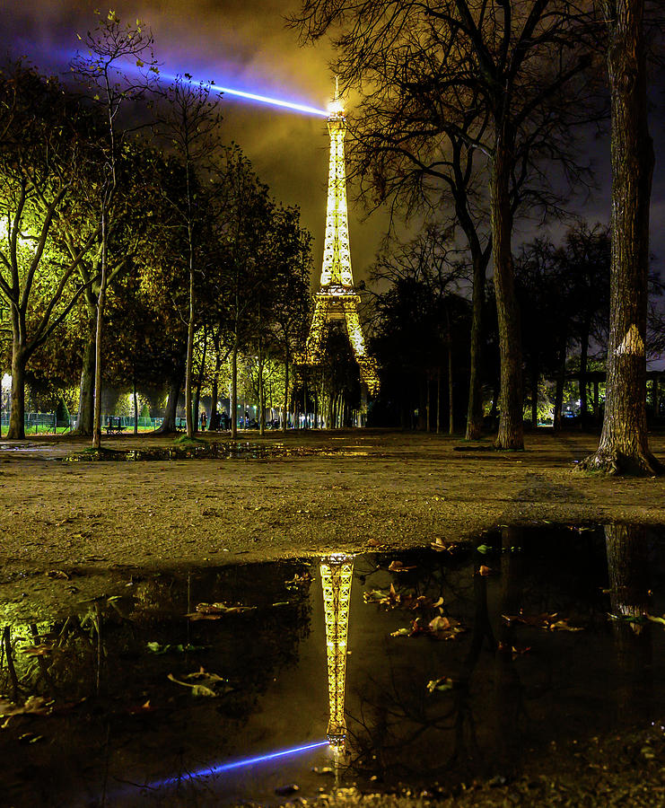 Eiffel Tower Reflection #1 Photograph by Chris Casas