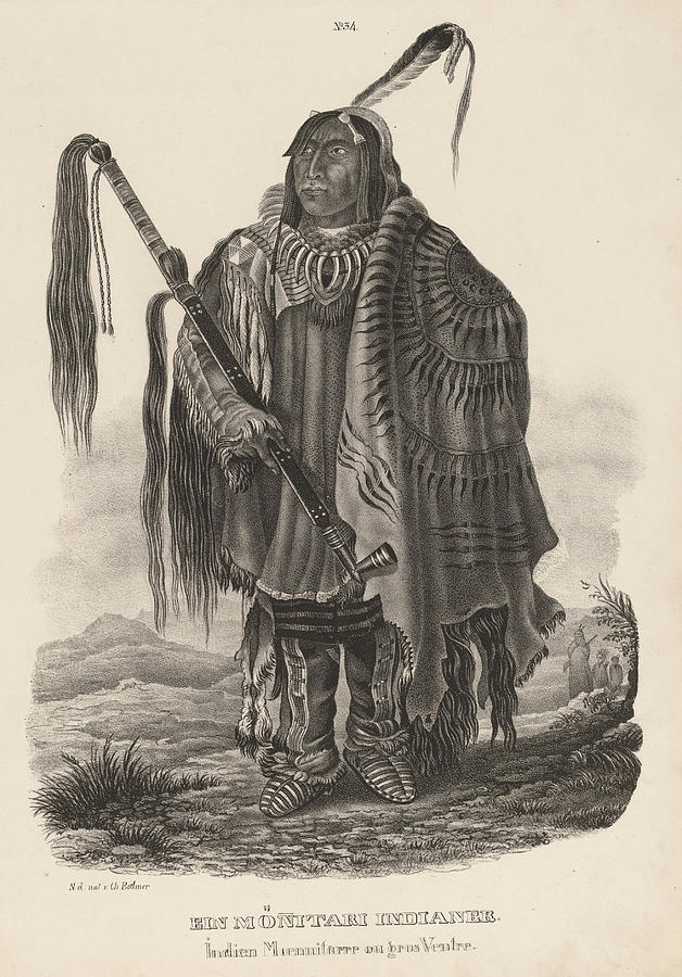 Ein Monitari Indianer Drawing By Karl Bodmer - Fine Art America