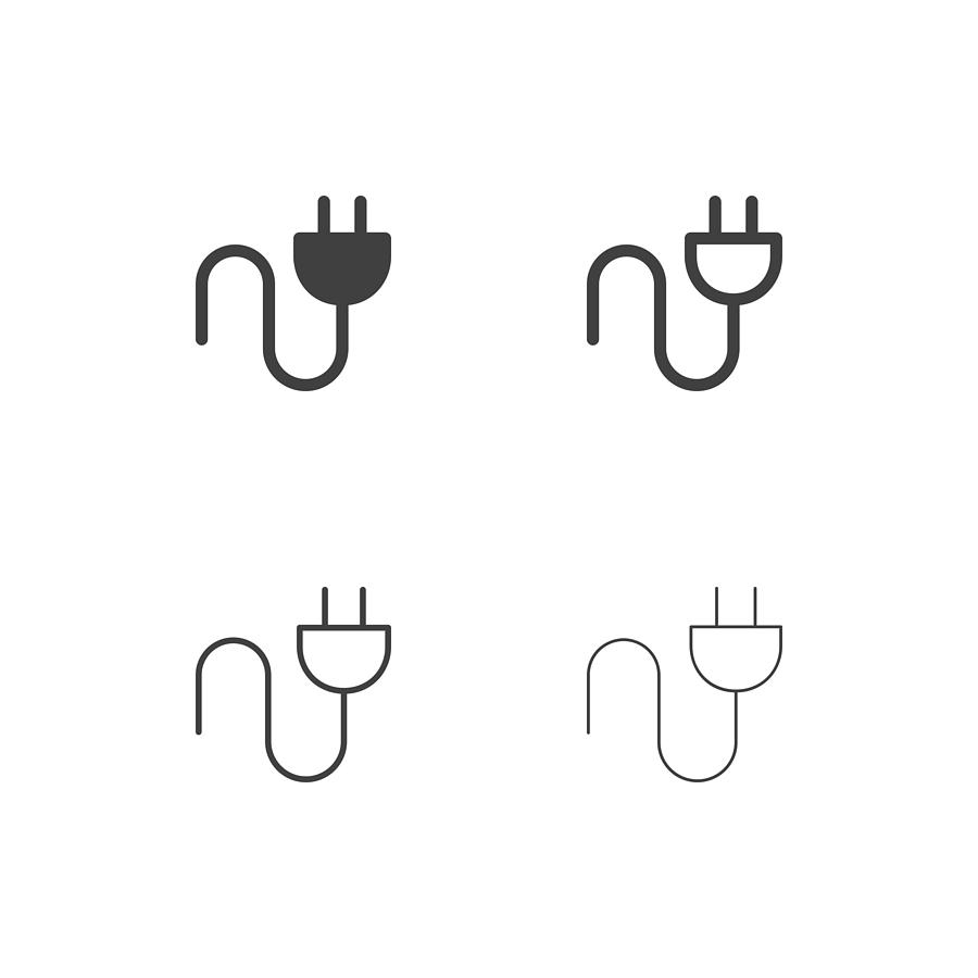Electric Plug Icons - Multi Series #1 Drawing by Rakdee