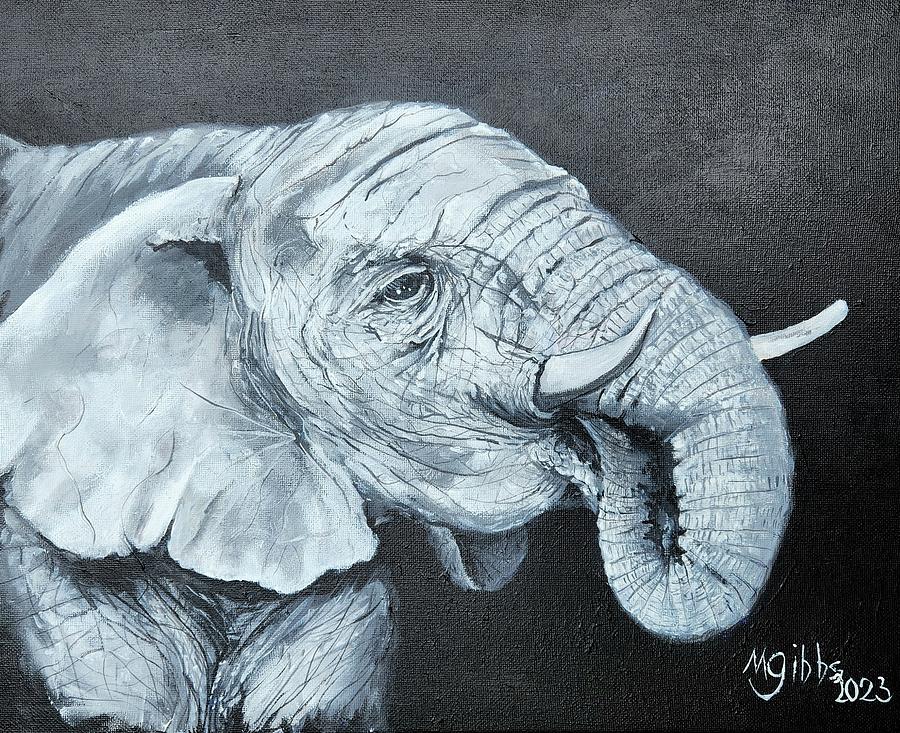 Elephant #2 Painting by Mindy Gibbs