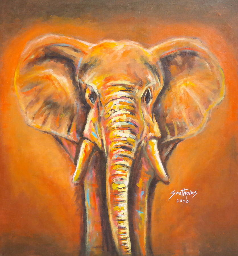 Elephant #3 Painting by Olaoluwa Smith