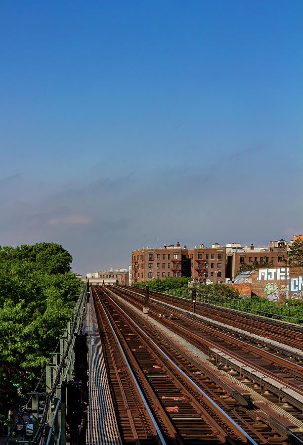 Elevated Subway Tracks - Mosholu Parkway Station NYC #1 Photograph by Robert Ullmann