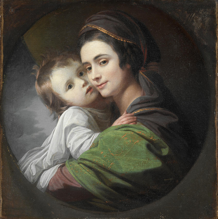 Figurative Painting - Elizabeth Shewell West and Her Son Raphael #1 by Benjamin West